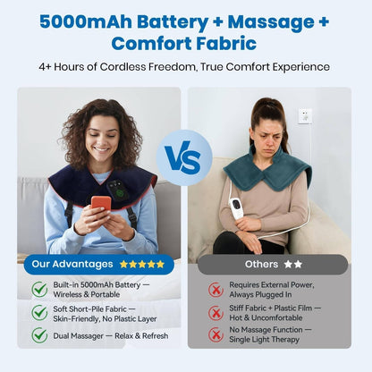 Wireless Heat Therapy Massage Wrap with Vibration