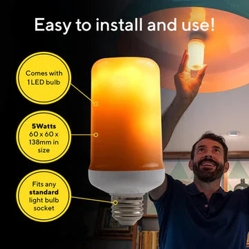 Warm Ambiance Flicker Light Bulb