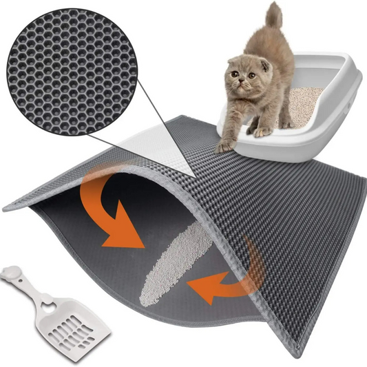 Durable Two Layer Pet Litter Tray Mat - Hehif