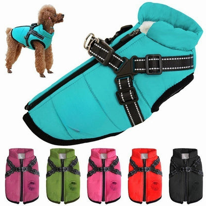 Waterproof Dog Coat with Integrated Harness - Hehif