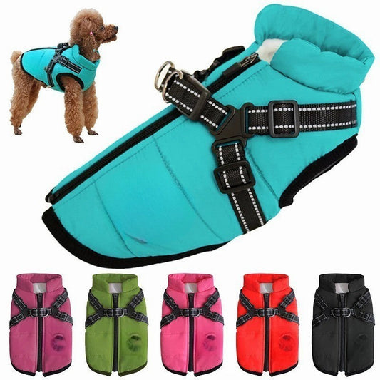 Waterproof Dog Coat with Integrated Harness - Hehif