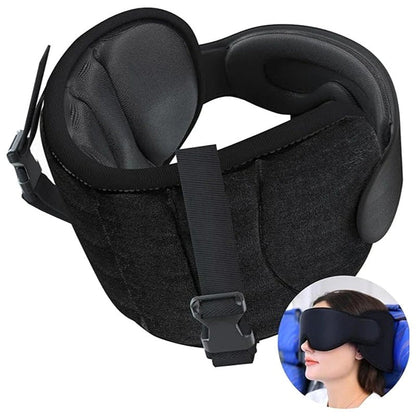 Comfortable Travel Neck Pillow Set with Eye Mask - Hehif