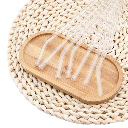 Premium Glass Straw Set - Reusable Eco Friendly Sipping Straws - Hehif