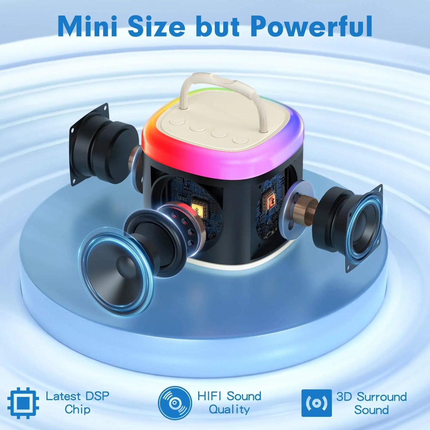 Fun Kids Karaoke System with Microphones – Compact Bluetooth Speaker