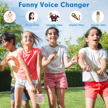 Fun Kids Karaoke System with Microphones – Compact Bluetooth Speaker