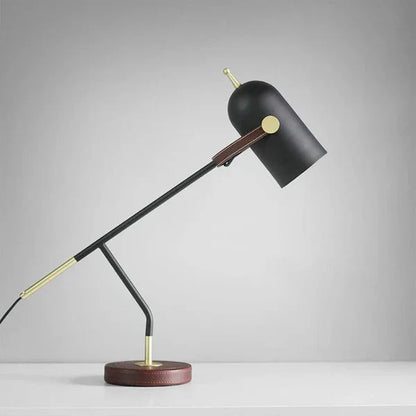 Contemporary Silver Desk Lamp with LED Bulb