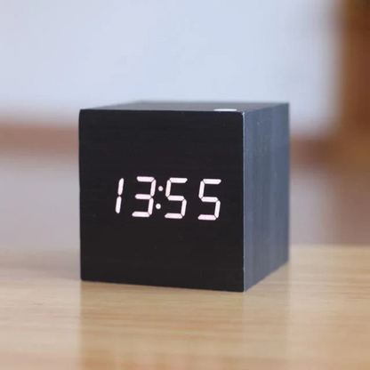 Stylish Wooden LED Clock