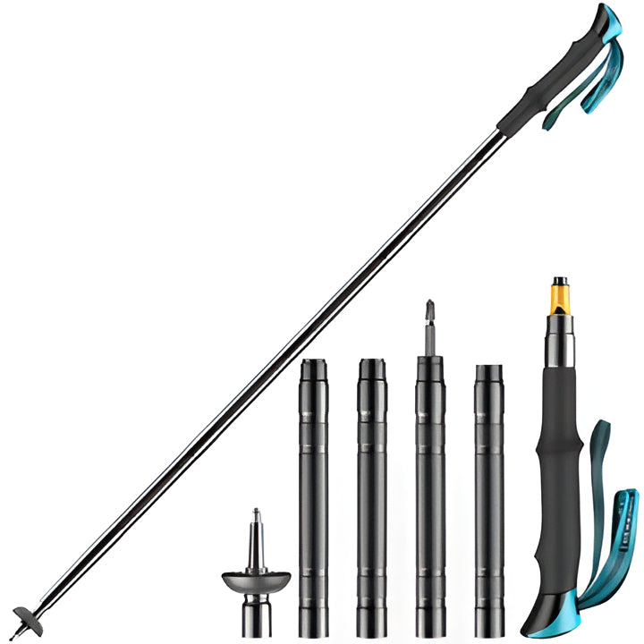 Heavy Duty Collapsible Hiking Pole with Multi Tools
