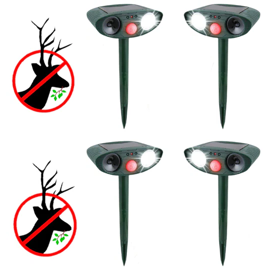 Effective Solar Deer Repellent - 4 Pack - Hehif