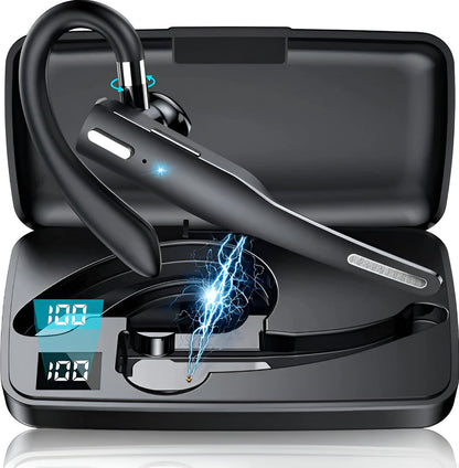 Wireless Bluetooth Trucker Headset with Dual Mics