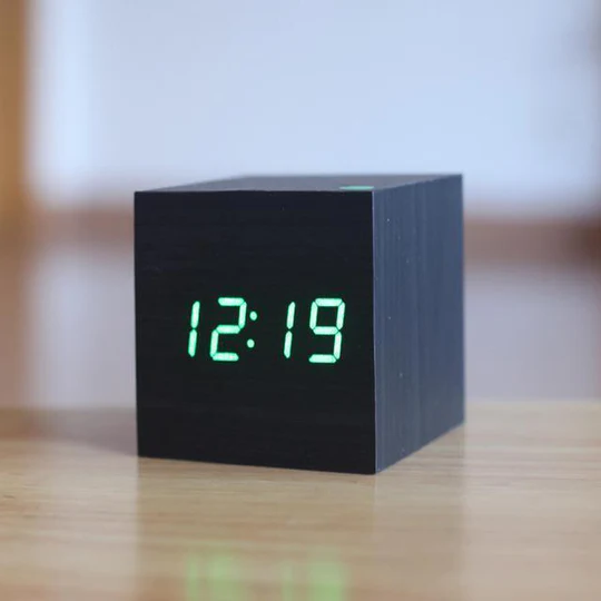 Stylish Wooden LED Clock