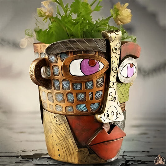 Unique Artistic Ceramic Floral Planter - Hehif