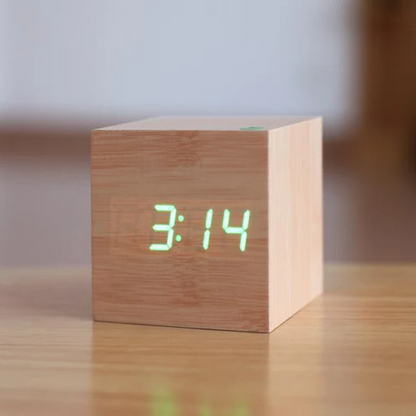 Stylish Wooden LED Clock