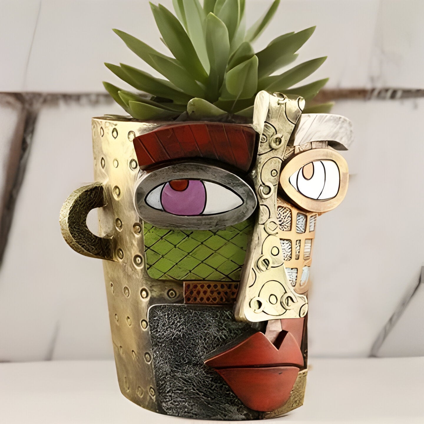 Unique Artistic Ceramic Planter Pot