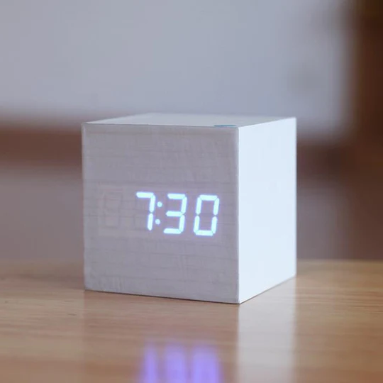 Stylish Wooden LED Clock