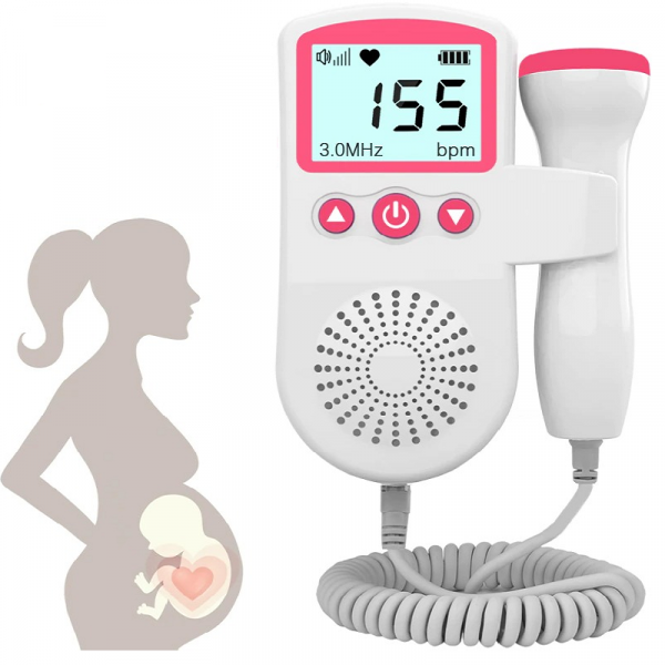 Portable Baby Heartbeat Monitor Fetal Doppler Detector - Hehif