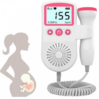 Portable Baby Heartbeat Monitor Fetal Doppler Detector - Hehif