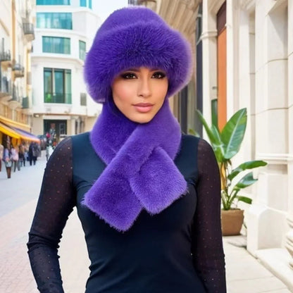 Soft Warm Beanie and Scarf Set for Ladies