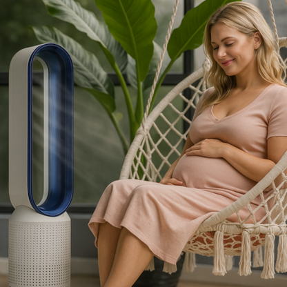 Compact Quiet Fan with Filter and Remote Control - Hehif