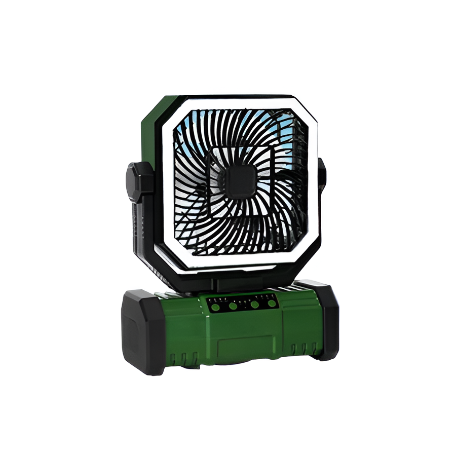 Portable Outdoor Fan with LED Light and Long Battery Life