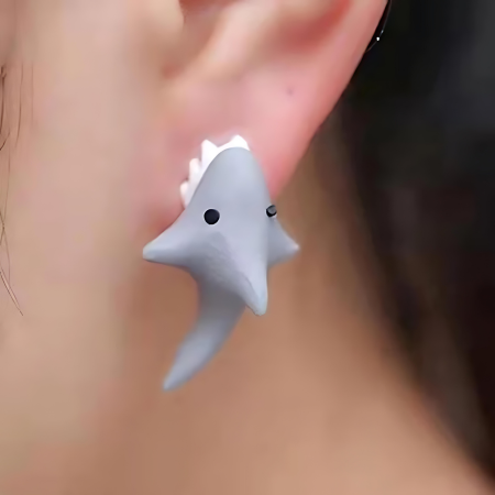 Fun Animal Shaped Clay Earrings - 1 Pair