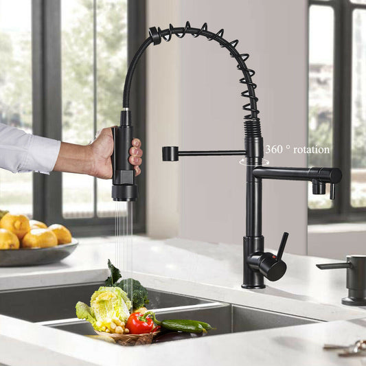 Sleek Black Kitchen Faucet Spray Nozzle - Hehif