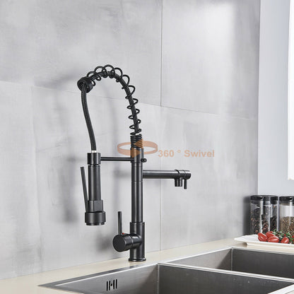 Sleek Black Kitchen Faucet Spray Nozzle