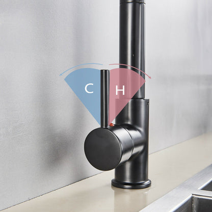 Sleek Black Kitchen Faucet Spray Nozzle