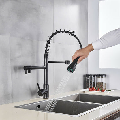 Sleek Black Kitchen Faucet Spray Nozzle