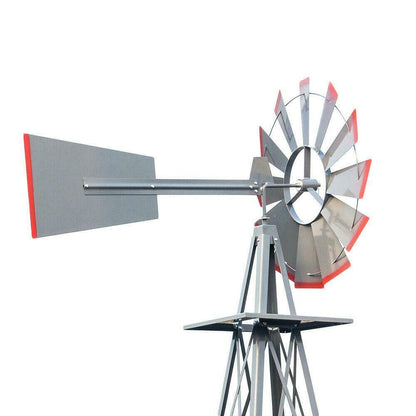 Large 8FT Outdoor Metal Windmill Garden Decor