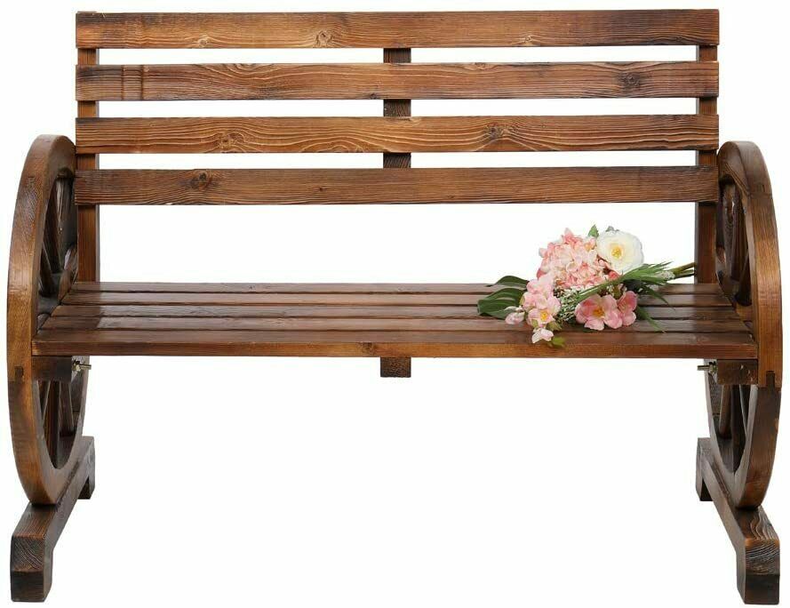 Country Style Two Seater Outdoor Bench - Hehif