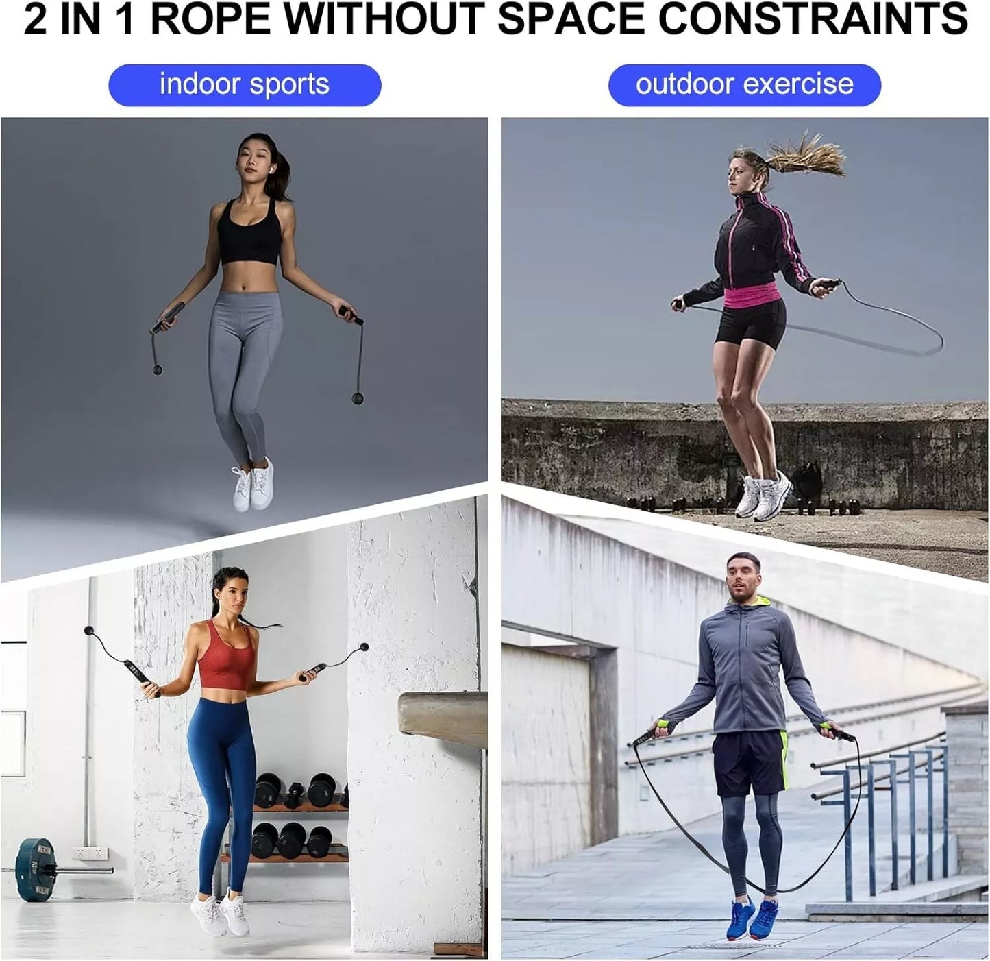 Wireless Jump Rope - Portable Fitness Tracker Rope