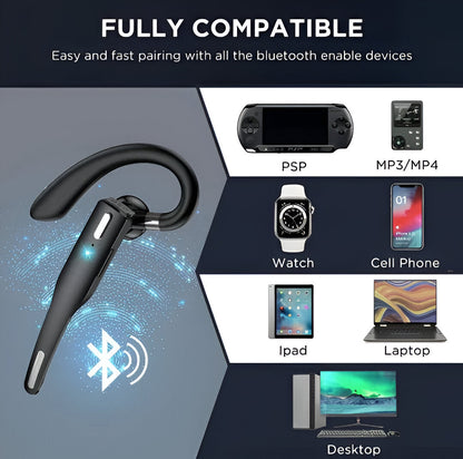 Wireless Bluetooth Trucker Headset with Dual Mics