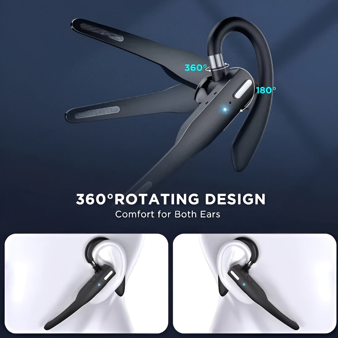 Wireless Bluetooth Trucker Headset with Dual Mics