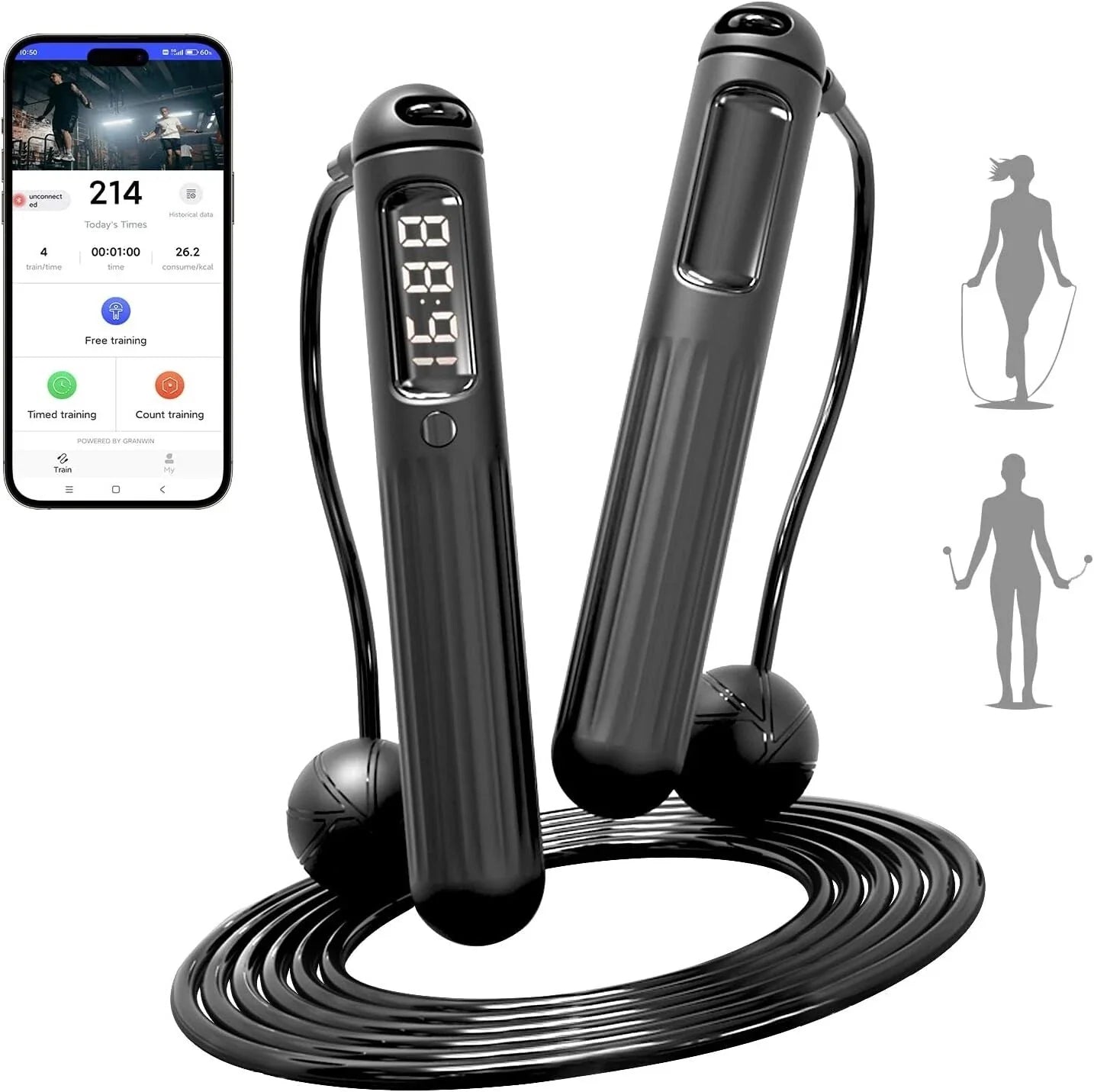 Wireless Jump Rope - Portable Fitness Tracker Rope