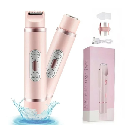 Rechargeable Lady Shaver with Built-in Trimmer - Hehif