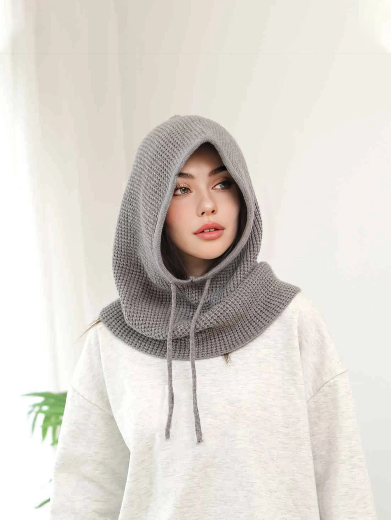 Warm Beanie and Neck Warmer Hood
