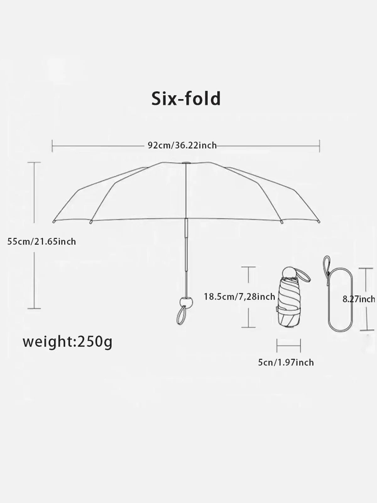 Compact Windproof Folding Umbrella Waterproof Travel Accessory