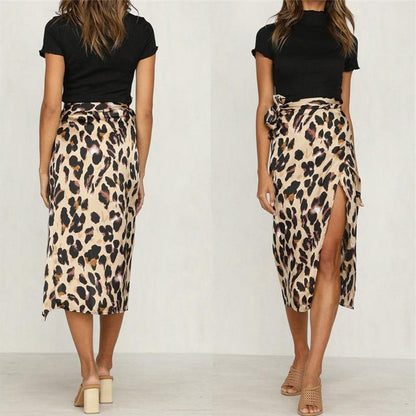 Animal Print Mini Skirt - Hehif