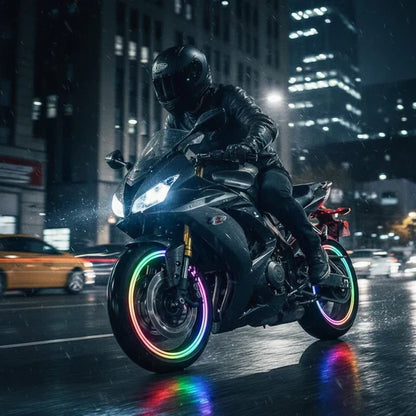 Colorful LED Tire Valve Caps for Bike Wheels
