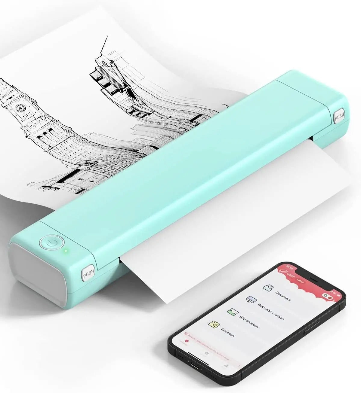 Portable Mobile Thermal Printer for Android and iOS Devices