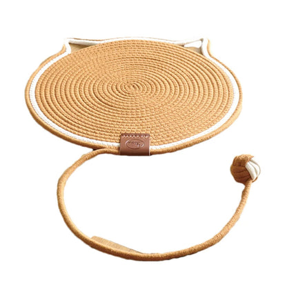 Natural Fiber Cat Scratcher with Toy Ball